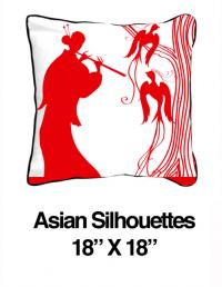 Asian Silhouettes Red